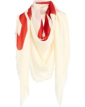 Givenchy Ivory Scarf Cashmere, Silk - White