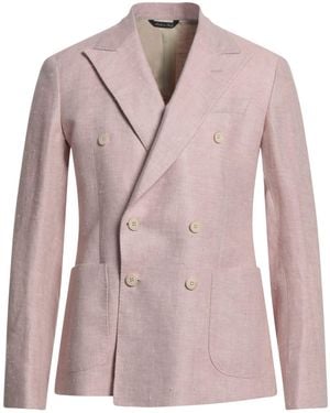 Brian Dales Natural Low Impact Blazer Linen, Silk - Pink