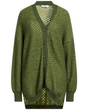 Manila Grace Cardigan Acrylic, Mohair Wool, Polyamide, Wool - Green