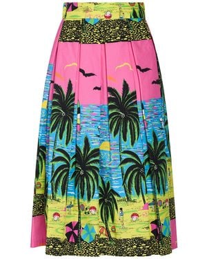 Department 5 Fuchsia Midi Skirt Cotton - Pink