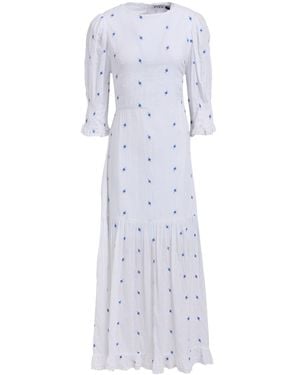 RIXO London Maxi Dress Cotton - White