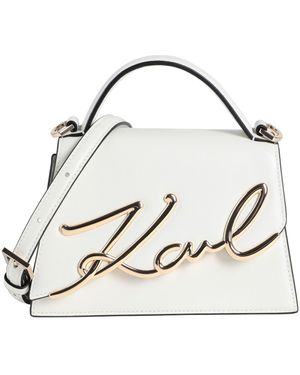 KARL LAGERFELD K/Signature 2.0 Sm Crossbody -- Handbag Cow Leather - White