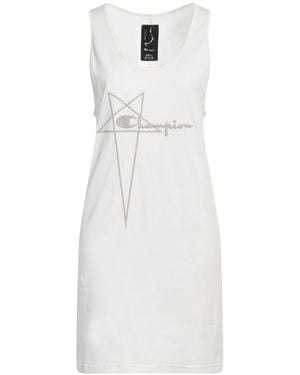 Rick Owens X Champion Ivory Mini Dress Cotton - White