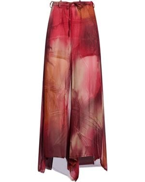 Masnada Maxi Skirt Silk - Red