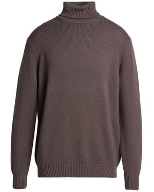 FILIPPO DE LAURENTIIS Turtleneck Wool, Silk, Cashmere - Brown
