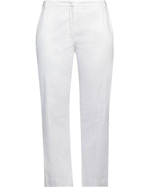 Giorgio Grati High-Waisted Cotton Straight-Leg Pants - White