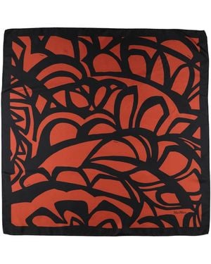 Max Mara Rust Scarf Silk - Red