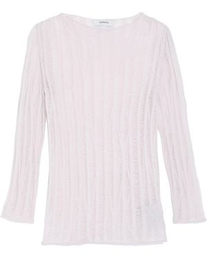 Alpha Studio Jumper Alpaca Wool, Recycled Polyamide, Polyamide - White