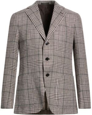 Caruso Blazer Linen, Wool - Brown