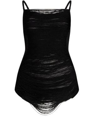 The Attico Mini Dress Viscose, Polyamide - Black