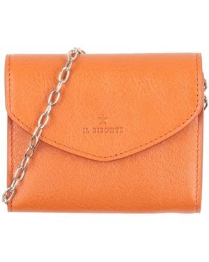 Il Bisonte Tan Crossbody Wallet Leather - Orange