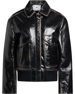 Rabanne Jacket Cow Leather, Viscose, Cupro - Black