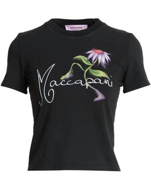 MACCAPANI Charcoal T-Shirt Cotton, Elastane - Black