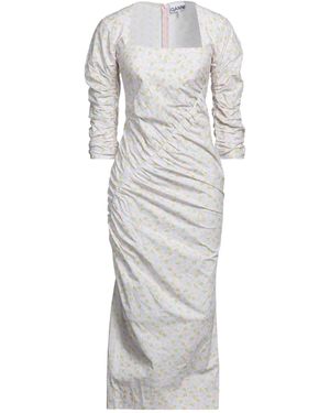 Ganni Vestito Midi - Bianco