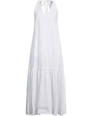 120% Lino Maxi-Kleid - Weiß