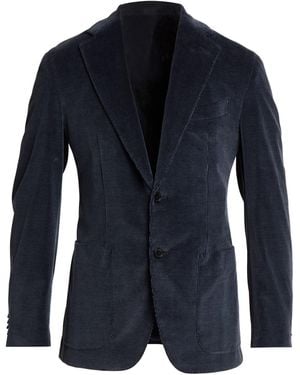 Caruso Blazer Cotton, Wool, Elastane - Blue