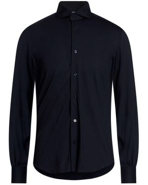 Mazzarelli Sins Shirt Virgin Wool - Blue