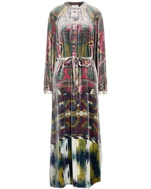Pierre Louis Mascia Maxi Dress Viscose, Silk - White
