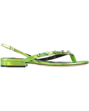 Sergio Rossi Thong Sandal Leather - Green