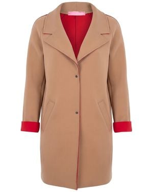 La Fille Des Fleurs Overcoat & Trench Coat Polyamide, Elastane - Red
