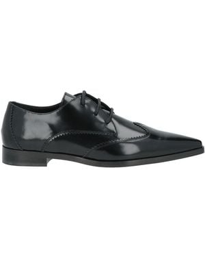 High Lace-Up Shoes Leather - Black