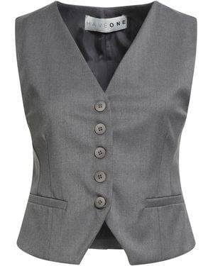 Haveone Tailored Vest Polyester, Viscose, Elastane - Gray