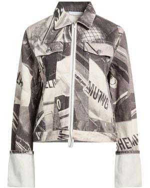 Helmut Lang Manteau En Jean - Gris