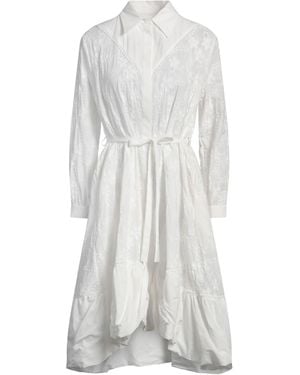High Midi Dress - White