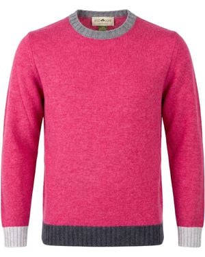 Irish Crone Fuchsia Jumper Wool - Pink