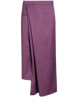Dixie Midi Skirt Polyester, Viscose, Elastane - Purple