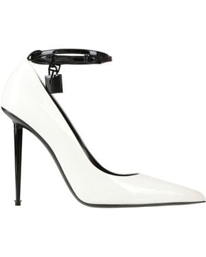 Tom Ford Court Shoes Goat Skin, Steel, Brass - White