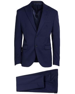 Paoloni Suit Wool, Elastane - Blue
