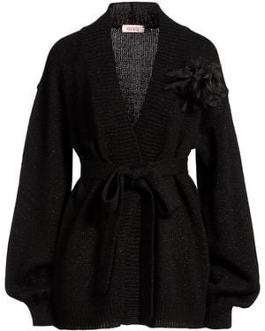 Kontatto Cardigan Acrylic, Textile Fibers, Wool, Alpaca Wool, Polyamide - Black
