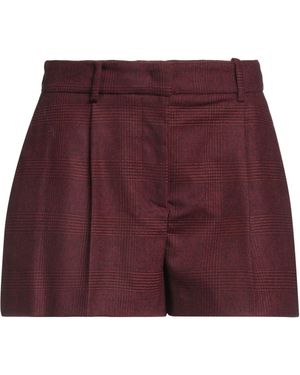 Pinko Burgundy Shorts & Bermuda Shorts Polyester, Acrylic, Wool, Viscose, Elastane - Red