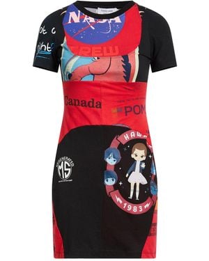 Marine Serre Line Mini Dress Cotton, Polyamide, Elastane - Red
