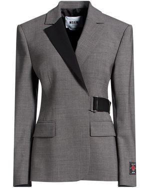 MSGM Blazer Virgin Wool, Elastane - Black