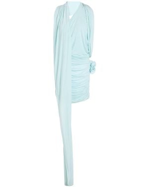 Magda Butrym Sky Mini Dress Cupro, Elastane - Blue