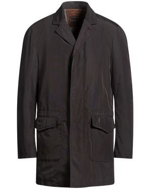 Canali Overcoat & Trench Coat Polyester - Black
