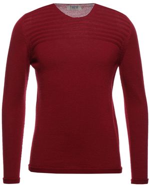 Tsd12 Burgundy Jumper Merino Wool, Acrylic - Red