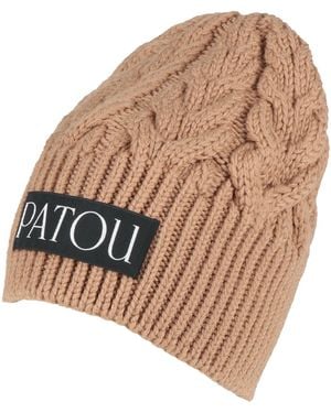 Patou Camel Hat Merino Wool - White