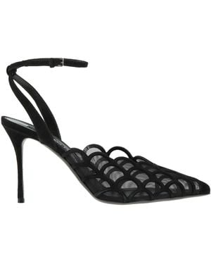Sergio Rossi Pumps Leather, Textile Fibers - Black