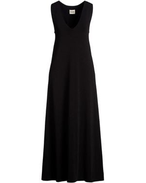 KHAITE Maxi Dress Viscose, Polyester - Black