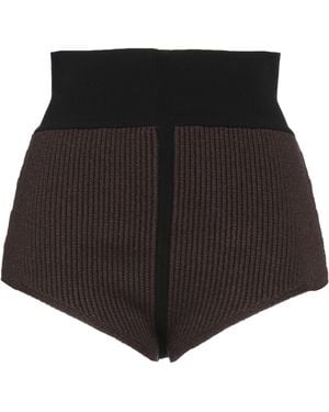 Rick Owens Cashmere-Blend Knitted Two-Tone Shorts - Black