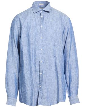 Massimo Alba Shirt Linen - Blue