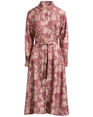 Massimo Alba Midi Dress Silk - Red