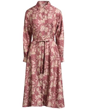 Massimo Alba Midi Dress Silk - Red