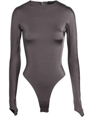 Mugler Bodysuit Polyamide, Elastane - Gray