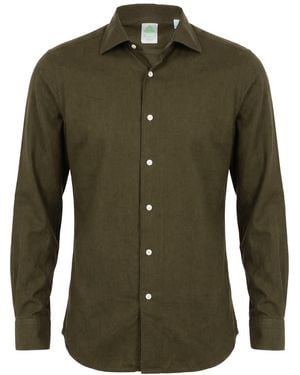 Finamore 1925 Military Shirt Cotton, Lyocell - Green
