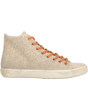 Leather Crown Sneakers Leather, Textile Fibers - Natural