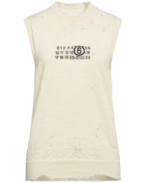 MM6 by Maison Margiela Cream Jumper Virgin Wool - Natural
